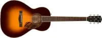 FENDER PS-220E Parlor 3-Tone Vintage Sunburst электроакустическая гитара, цвет санберст, кейс в комплекте