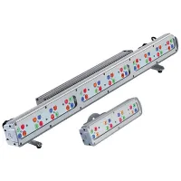 DTS FOS 100 SOLO RGBA • SPOT • IP20 2700 Lux / 3 m (spot lenses), LED линейный светильник на 48 x 1W P4 LEDs (12 red + 12 green + 12 blue + 12 amber). SPOT, 16 оттенков баланса белого, от 3.200°K до 6.500°K степень защиты IP20, разъемы Powercon+XLR, габар