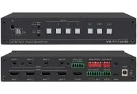 Kramer [vs-411uhd] коммутатор 4х1 hdmi и аналогового аудио с автоматическим переключением; коммутация по наличию сигнала, поддержка 4k, step-in, эмбеддирование/деэмбеддирование аудио