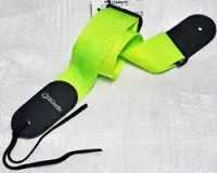 DIMARZIO 2 INCH NYLON STRAP W/LEATHER ENDS NEON GREEN DD3100NGN гитарный ремень, цвет зелёный неон
