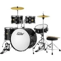 Eastar eds-480bk  барабанная установка со стойками и тарелками, бочка 22, черный цвет