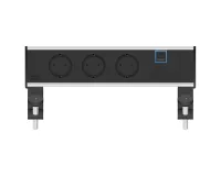 ABL 2A200303- Настольная розеточная станция серии Flexi с 3 розетками, 1xUSB-A, 1xUSB-C, черная с серебристым