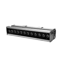 LC83309 Светодиодный линейный светильник IP65. 12х10вт 4-in-1 LEDs RGBW,управл.DMX 4/9кан., авторежим,master slave,звук.активация.Угол раскрытия 25,вес 4,8кг,размер 510х163х80мм, мощность 127Вт