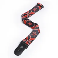 50H13 Sublimation Printed Гитарный ремень, полиэстер, рисунок «Черно-красные звезды», Planet Waves