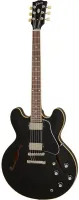 GIBSON ES-335 Vintage Ebony леворукая полуакустическая электрогитара, цвет черный