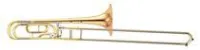 Yamaha YSL-448G(E)  тромбон тенор Bb/ F полупрофессиональный, желтая медь, лак