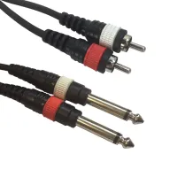 ADJ AC-2R-2J6M/1,5  Шнур RCA 2  x моно 6,3 Jack 1,5 метра