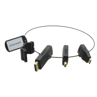 Kramer AD-RING-3- Комплект переходников: DisplayPort (вилка) на HDMI (розетка), Mini DisplayPort (вилка) на HDMI (розетка), mini-HDMI тип C (вилка) на HDMI (розетка)