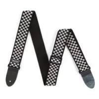 Dunlop d3831bk classic black/ white check  гитарный ремень