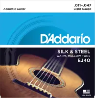 EJ40 SILKandSTEEL Струны для акустической гитары посеребренные сталь и шелк 11-47 D`Addario