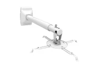 Универсальное настенное крепление Wize [WTH 4765] для УКФ проектора, расст. между крепеж. отверст. 380мм, наклон +15/-15°,вращение 360°, кабельный канал, длина штанги 475 - 655 мм, нагрузка 10 кг, белый