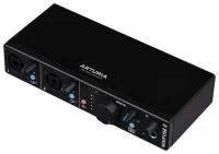 Аудиоинтерфейс USB [800102] Arturia [MiniFuse 2 Black] 24бит/192кГц, два комбинированных входа XLR-1/4” (микрофонный / линейный / инструментальный уровень) с фантомным питанием +48 В, выходы на монитор (L/R Jack), выход для наушников, MIDI In/Out