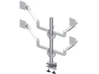 ErgoFount DFS-402C- Настольное шарнирное крепление для 4 мониторов диагональю до 24'' (2х2), зажим типа C, макс. нагрузка 34 кг