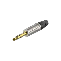 ROXTONE RJ3P-NG Разъем  jack 1/4" стерео с резиновым держателем под кабель. Цвет: серебро
