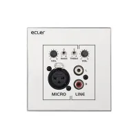 Ecler WPaMIX-T- Настенная панель, 2-канальный микшер Line (2xRCA) и Mic (XLR) сигналов