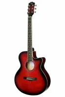 Гитара акустическая MARTIN ROMAS  MR-440 RDS БРАК - КОСМЕТИЧЕСКИЕ ДЕФЕКТЫ, 40”, с ВЫРЕЗОМ, тип Dreadnought, верхняя дека – липа, нижняя дека и обечайка - липа, накладка на гриф и струнодержатель – палисандр, колки-никель, отделка-глянцевый лак, цвет -  кр