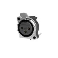 Seetronic SCADF3-H- Панельный разъем XLR 3-pin (розетка) с фланцем типа A на горизонтальную печатную плату, под пайку