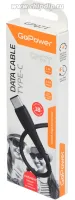 00-00022800 Кабель GP07T USB (m)-Type-C (m) 1.0м 2.4A, силикон, черный, GoPower