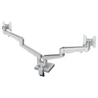 FORMING FUNCTION 4385505202- Настольный шарнирный кронштейн серии STOCKHOLM для 2 мониторов (1x2) с газопружинным амортизатором, макс. нагрузка 16 кг, струбцина или зажим, серебристый