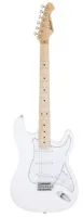 ARIA STG-003/M WH - Гитара электрическая, ольха, гриф: клен, накладка: клён, лады: 22F, масштаб: 648mm (25-1/2 "),регуляторы: громкость х 1, тон 2 х, Switch PU Selector х 1, тремоло, фурнитура Chrome.Цвет - белый.