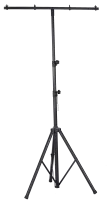 ECO LS030 Black Стойка для подвеса световых приборов. Высота регулируемая от 130 до 300 см. Макс. нагрузка 65кг. Материал сталь. размер перекладины: 120см, квадратная труба 35х35mm, толщина 1мм.  Вес 8,2 кг. Цвет черный матовый.