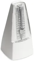 STAGG MM-70 WH - традиционный механический метроном с маятником,прочный пластиковый корпус.Темп: 40-208 bpm (39 шагов). Настраиваемые параметры  (0/2/3/4/6). Заводной механизм (без батареи). Вес: 475 гр. Цвет: белый.