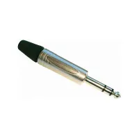 Nordfolk ncj5264  кабельный разъем 6.35 мм stereo jack (trs), хром , пластиковая крышка