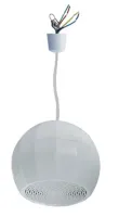 DSSPS-310D подвесной громкоговоритель для помещений, 2,5/5/10 Вт, линия питания 100 В, диапазон частот 150-15000гц, 92 дБ, корпус из пластика ABS, цвет белый, 194(D)х170 мм, вес 1,31 кг, DSS