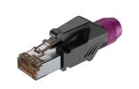 ROXTONE RJ45C5E-PH-PL Ethernet Разъем RJ45(часть A)  CAT5e, Диаметр проводника: 0,9-1,0мм, 150 МГц, макс. AWG26, металлический зажим, с удобным держателем сердечника провода (деталь B), с нейлоновым защитным корпусом (деталь C) со специальной системой заж