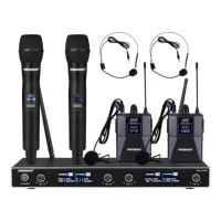 Freeboss fb-u400h2 bandc радиосистема с двумя ручными микрофонами и двумя головными микрофонами
