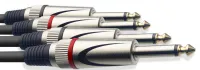 STAGG STC6P сдвоенный аудио шнур 2xJack 1/4" - 2xJack 1/4 , металлические разборные разъемы, длина 6 метра, черного цвета.