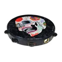Remo ta-9110-70-ab002  artbeat тамбурин однорядный 10", 8 пар джинглов, рисунок candy skull