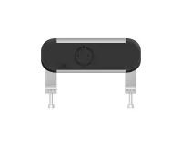 ABL 2A000107- Настольная розеточная станция серии Chroma с 1 розеткой и 1 слотом для IMP, черная с серебристым