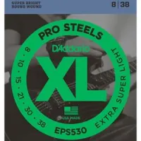 D`addario eps530  струны для электрогитары pro steels, сталь, 8-38, extra super light