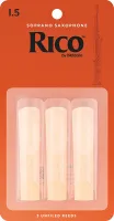 RIA0315 Rico Трости для саксофона сопрано, размер 1.5, 3шт, Rico