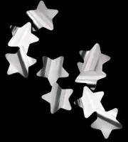 Конфетти металлизированное Звезды серебро