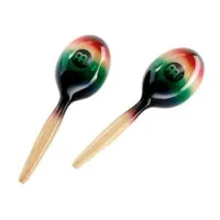Meinl mwm1mc  маракасы деревянные, деревянная ручка, цвет радуга