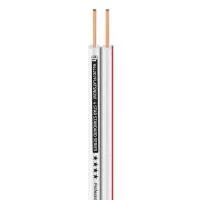 Adam hall k4l207flatsnow - кабель спикерный, 2 x 0.75 мм2, плоский, белый