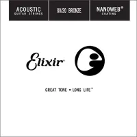 15159 Nanoweb Отдельная струна для акустической гитары, бронза 80/20, .059, Elixir