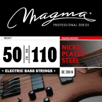 Magma Strings BE200N - Струны для бас-гитары 50-110, Серия: Nickel Plated Steel, Калибр: 50-70-90-110, Обмотка: круглая, никелированая сталь, Натяжени