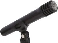 TASCAM TM-60 - Микрофон инструментальный конденсаторный, кардиоидный, диапазон частот 50-18 000 Гц, разъем XLR (M), питание 1,5 В (батарея AA), держатель с резьбой 5/8″, мягкий чехол, микрофонный кабель, ветрозащита, настольная подставка, адаптер 5/8"-3/8