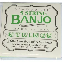 D'ADDARIO J60 - струны для банджо, 5 String and Tenor Banjo/Light/Nickel