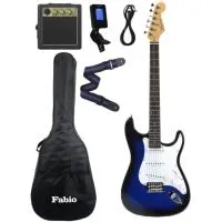 Комплект Fabio ST100 BLS (эл.гитара S/S/S, комбоус. MG-10, чех, рем., кап-тр, струны, стикер, рук-во