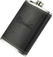 JACKSON LOGO FLASK BLK Фляжка с лого Jackson, сталь/кожа
