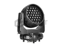LightCraft 37x30W WASH светодиодная вращающаяся голова, 37 диодов по 30 Вт Синтез RGBW. Освещённость: RGBW 71000LUX@3м. Pan : 540° / Tilt: 270°(8/16 bit ).  Управление 7 группами светодиодов. Макросы цветов (32 статических, 19 динамических). Угол раскрыти