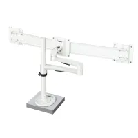 Kondator 438-LC24W- Настольный шарнирный кронштейн серии OSLO для 2 мониторов (1x2), макс. нагрузка 8 кг, струбцина, белый