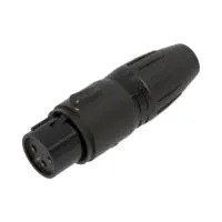 Seetronic SCWF3-B-67- Кабельный разъем XLR 3-pin (розетка) для наружного применения (IP67), на кабель диаметром 5–8 мм, под пайку, черный