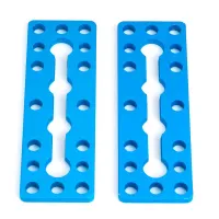 Makeblock пластина с продольной прорезью plate 0324-072-blue, длина 72 мм, 2 шт в упаковке
