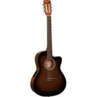 Cort jade e nylon-brb  электроакустическая классическая гитара, цвет красный берст