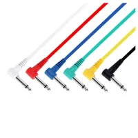 Adam hall k3irr0120set  - комплект инструментальных кабелей, trs (jack) 6,3 mm mono (угловой) - trs (jack) 6,3 mm mono (угловой), 1.2 м, 6 шт